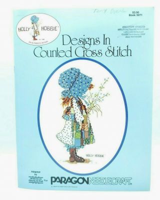 Vintage Holly Hobbie Designs In Counted Cross Stitch Pattern Book 5071