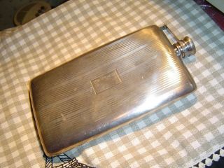 Vintage Silver Whisky Flask P.  S.  Co.  13 Oz.  2501 Ps Co.