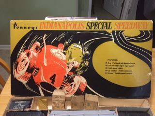 Vintage Slot Car Race Track Set Ho Indianapolis Special By Marx Penneys No Cars