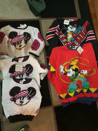 5 Vtg 80s Disney J.  G.  Hook Reversible Jacket Sweatshirts Crewneck Mickey Mouse