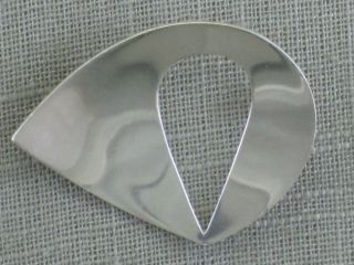 Vtg Tsr Theodor Skat - Rordam Sterling Silver Pin Brooch Denmark Modern Abstract