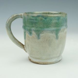 Vintage Upchurch Pottery - Arts & Crafts Drip Glaze Tankard Mug - Unusual 3