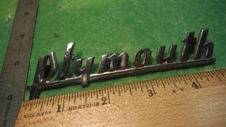B - 61 Plymouth Hood Side Nose Emblem Vintage 1939 Plymouth Business Coupe