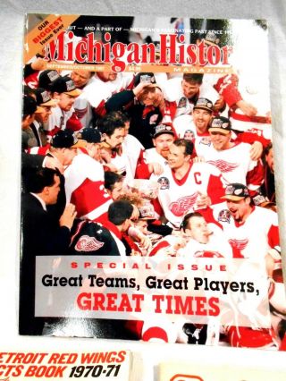 1997 Michigan History Sept/oct Detroit Red Wind Cover,  2 - Red Wing Facts Books