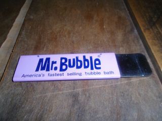Vintage 1960s Mr.  Bubble Advertising Box Cutter Knife With Blade