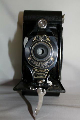 Vintage Kodak No.  2a Autographic Brownie Folding Camera Stage Film Tv Props