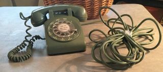 Vtg 1970 Green Western Electric Bell Systems Rotary Dial Telephone Model 500