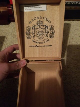 Empty Cigar Box Maduro Vintage Cabinet Selection 1997 3
