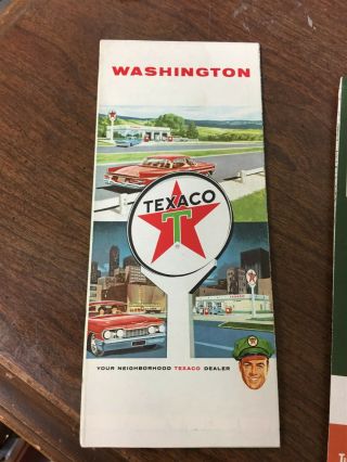 1962 Texaco Road Map Washington