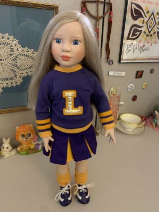 Vintage Magic Attic Club Doll Chloe 18 " Cheerleader Outfit Blonde Tonner 1997
