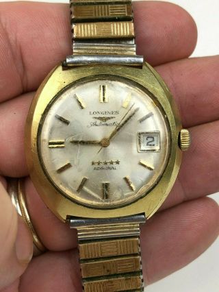 Vintage Longines Automatic Admiral 5 Stars Date 36 Mm Men 