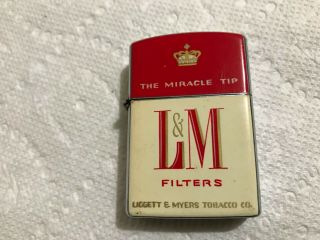 Vintage Advertising L&m Filter Cigarette Continental Lighter