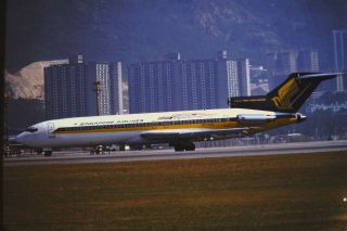 Photo Slide - Hong Kong Kai Tak Airport - Singapore B - 727 1978 - Hkg