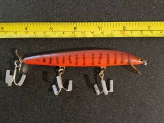 Vintage Bagley Bang - O - Lure 5 All Brass Fishing Lure Red