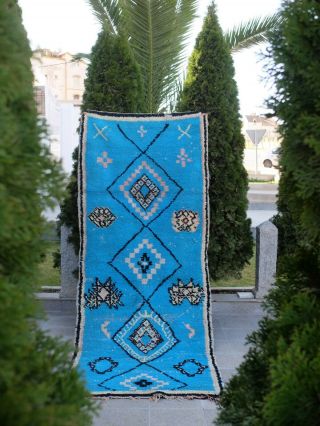 Vintage Authentic Rug Berber Handmade /moroccan Rug - Teppich 9 