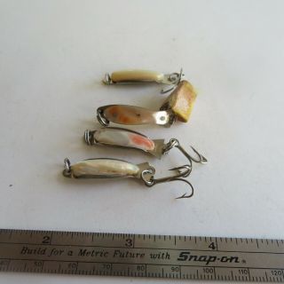 Fishing Lure 4 Vintage 1¼ Mother Of Pearl Spoon
