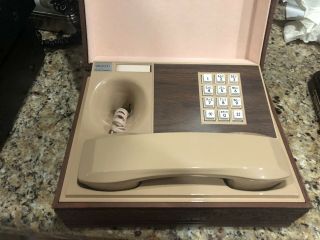Vintage Deco - Tel Push Button Phone,  Western Electric In Decorative Wooden Box