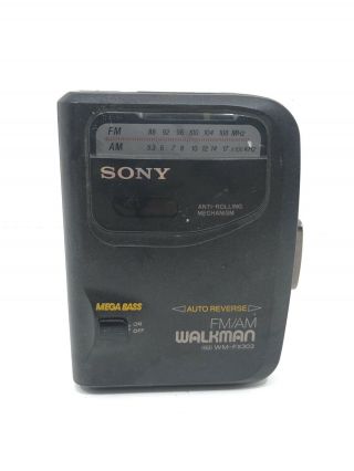 Vintage Sony Walkman Wm - Fx303 Am/fm Radio Cassette Player W/ Mega Bass