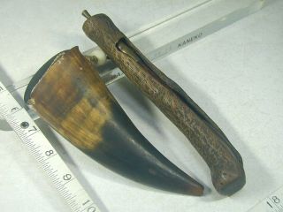 KISERU 13 Japanese Antique Copper Tobacco Smoking Pipe,  Wood Holder,  Horn Case 2