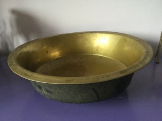 Very Large Brass Plate.  Tray.  Planter.  Dish.  Large Water Tray,  Jam Pan.  Garden 3