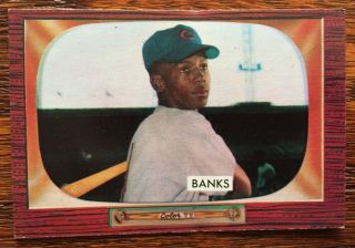1955 Bowman Ernie Banks Baseball Card - - Sharp Vintage