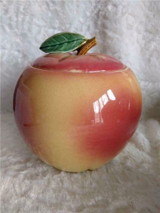 Vintage Blushing Apple Cookie Jar By Mccoy Usa Pottery