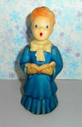 Vintage Christmas Gurley Choir Boy Candle 7 " Blue Buffalo Ny
