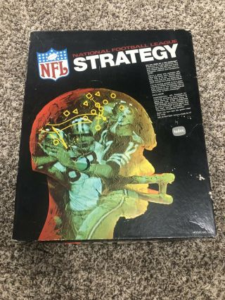 Vintage 1970 National Football League Strategy Board Game.  Tudor Games Model 100