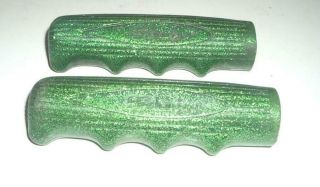 Vintage Schwinn Stingray Pea Picker Krate Green Glitter Grip Set 3