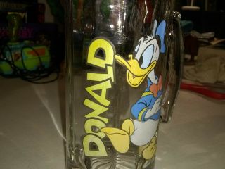 Rare Vintage Disney Donald Duck Glass Mug Heavy Very Rare 2