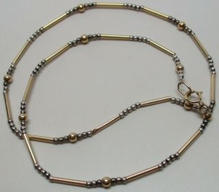 Vintage Solid 9k Gold Western Link Chain Necklace - 3.  2 Grams,  Scrap