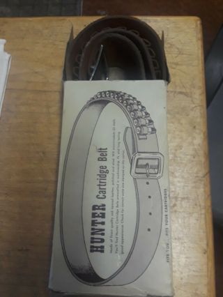 Vintage Hunter 206 Lg Brown Leather Ammo Cartridge Belt