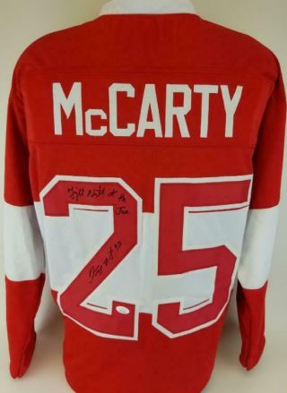 Darren Mccarty " Fight Night At The Joe " Signed Detroit Red Wing Jersey Jsa