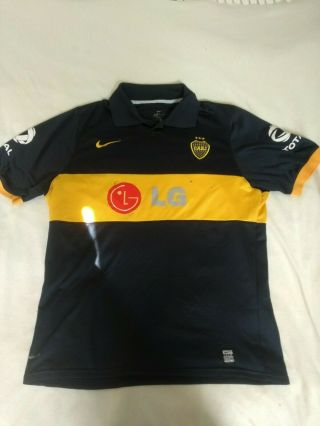 Nike Vintage Boca Juniors Home Football Shirt 2009 - 2010 Size Xl Lg