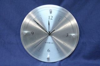 Vintage Steele Made Wall Clock Analog Dial Stainless Steel And Glass