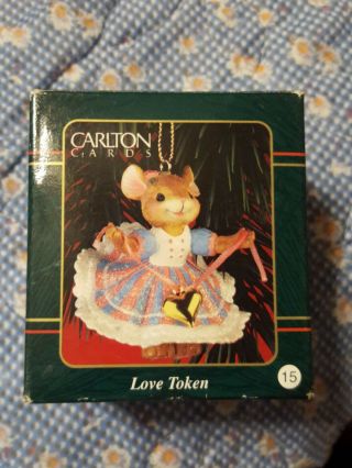 Carlton Cards Heirloom Christmas Ornament Love Token Mouse Vintage