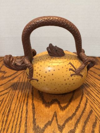 Vintage Chinese Yixing Zisha Dragon Egg Teapot