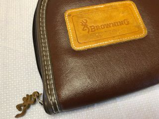 Browning Hi - Power Gun Rug Soft Gun Case Brown Leatherette Vintage 10 