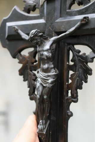 ⭐ antique French crucifix 15.  1/2 