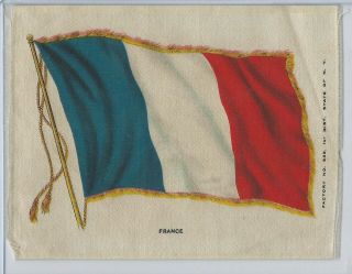S31 American Tobacco Silk,  National Flags,  1910,  France (5 X 6.  5 In)