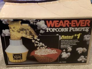 Wearever Popcorn Pumper Vintage Wear Ever Popcorn Popper Machine W/ Box
