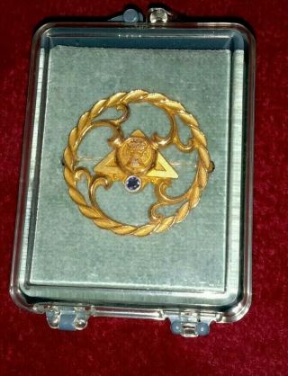 Vintage Bell System N.  Y.  T.  C York Telephone Company Blue Saphire Award Pin