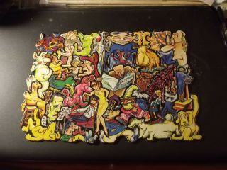 Vintage Cadaco Cluster Puzzle 3 - Doodles From 1974 With Hint Sheet