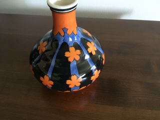 Vintage Japanese Kinkozan Art Deco Style Pottery Vase
