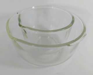 Vintage Sunbeam Mixmaster 12 Speed Mixer Large Small Glass Bowl Set By Fire King
