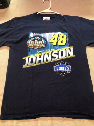 Nascar T Shirt Medium Jimmie Johnson Sport Racing Winners Circle Lowes 48