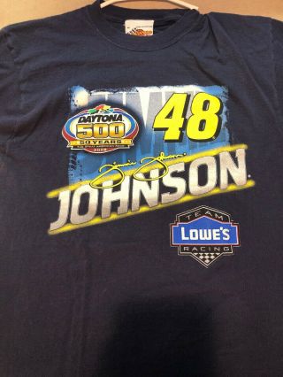 NASCAR T Shirt Medium Jimmie Johnson Sport Racing Winners Circle Lowes 48 2