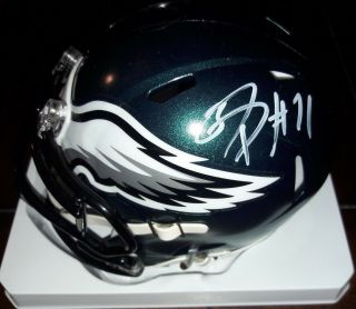 Jason Peters Philadelphia Eagles Autographed Riddell Mini Speed Helmet Beckett