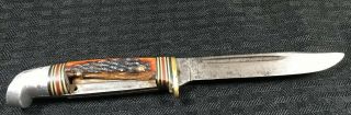 Vintage Western Boulder Colo Knife Stag Needs Handle Repair 2