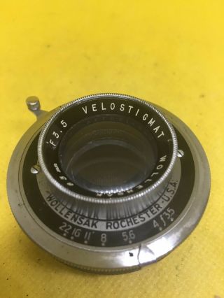 Vintage 83mm Wollensak Lens In Betax Shutter For Repair Or Restoration